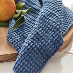 Ib Laursen Spüllappen gestrickt dunkelblau