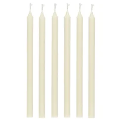 Ib Laursen Stabkerzen Hege schmal cremefarben 6er-Set