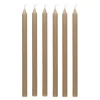 Ib Laursen Stabkerzen Hege schmal leinenfarben 6er-Set