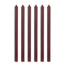 Ib Laursen Stabkerzen Hege schmal dunkelrot 6er-Set