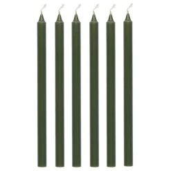 Ib Laursen Stabkerzen Hege schmal moosgrün 6er-Set