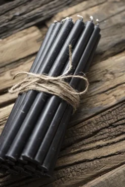 IB Laursen Stabkerzen Hege schmal schwarz 6er-Set