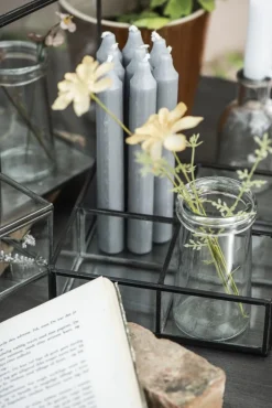 IB Laursen Stabkerzen Rustikal Hellgrau 3er-Set