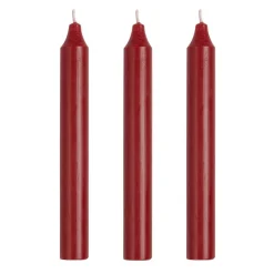 IB Laursen Stabkerzen Rustikal Rot 3er-Set