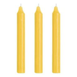 Ib Laursen Stabkerzen Rustikal Gelb 3er-Set