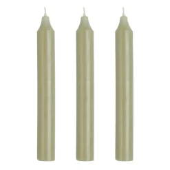 IB Laursen Stabkerzen Rustikal Khaki 3er-Set