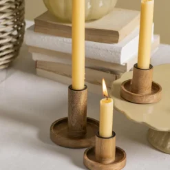 Ib Laursen Stabkerzen Rustikal Gelb 6er-Set
