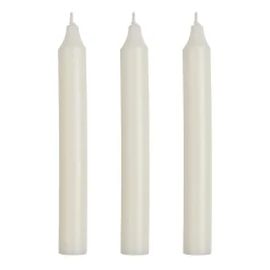 IB Laursen Stabkerzen Rustikal Elfenbeinfarben 3er-Set