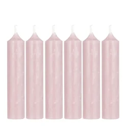 Ib Laursen Stabkerzen Rustikal Hellrosa 6er-Set