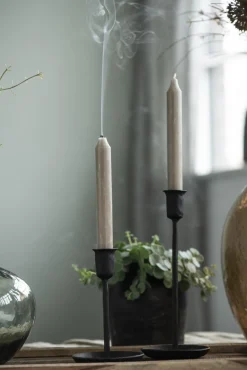 IB Laursen Stabkerzen Rustikal Leinengrau 3er-Set