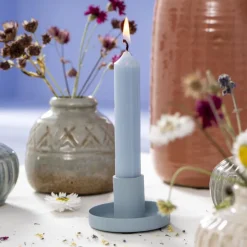 Ib Laursen Stabkerzen Rustikal Hellblau 6er-Set