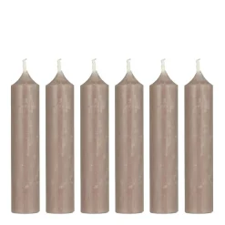 IB Laursen Stabkerzen Rustikal Altrosa 6er-Set