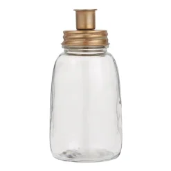 Ib Laursen Stabkerzenhalter Glas messingfarben