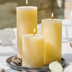 Ib Laursen Stumpenkerze rustikal lemonade klein