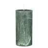 Ib Laursen Stumpenkerze rustikal moosgrün 14 cm