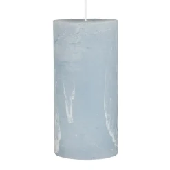 Ib Laursen Stumpenkerze rustikal staubig blau mittel