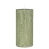 Ib Laursen Stumpenkerze rustikal Green Tea 14 cm