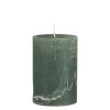 Ib Laursen Stumpenkerze rustikal moosgrün 10 cm