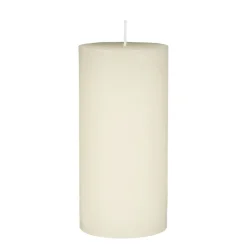 Ib Laursen Stumpenkerze rustikal cremefarben 14 cm