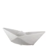 Keramik Origami Boot weiß groß