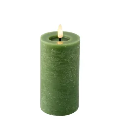 Kerze LED Flackereffekt H 15 cm grün
