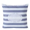 Kissen Beach House blau gestreift