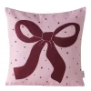 Kissen große Schleife rosa-rot 45 x 45 cm