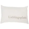 Kissenhülle Lieblingsplatz weiß 60 x 40 cm