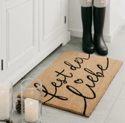 Kokos-Fußmatte Fest der Liebe naturfarben