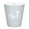 Krasilnikoff Happy Mug Fahrrad Grau