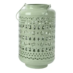 Laterne Weihnachtsmotive pastelgrün