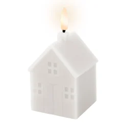 LED Kerzenhaus Weiß mit Timer