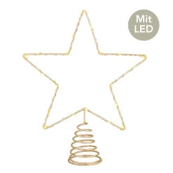 Micro LED Baumspitze Star goldfarben