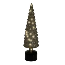 Micro LED drehender Tannenbaum H 39 cm grün