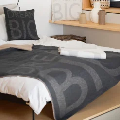 Nordic Flanelldecke Dream big anthrazit