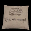 Nordic Kissenhülle Yes we camp beige 50 x 50 cm