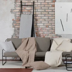 Nordic Kuscheldecke Bögen Grau