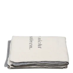 Nordic Wohndecke Bitte nicht stören Weiß