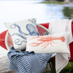 NOVA Kissenhülle Oktopus blau 50 x 50 cm