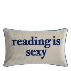 Pad Kissenhülle reading is sexy 50 x 30 cm hellgrau