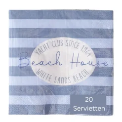 Papierservietten Beach House blau