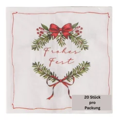 Papierservietten Kranz weiß