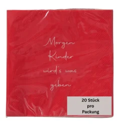 Papierservietten Morgen Kinder wird‘s was geben