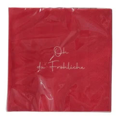Papierservietten Oh du Fröhliche rot