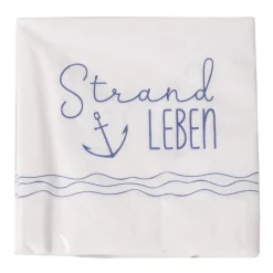 Papierservietten Strandleben weiß