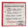 Papierservietten Weihnachtsrezept rot