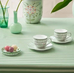 Pip Studio Espresso Tasse & Untertasse Lily & Lotus Moon Delight 2er-Set hellgrün