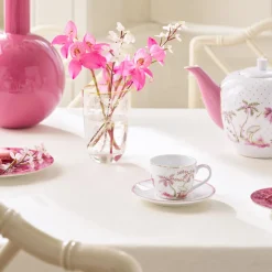 Pip Studio Espresso Tasse & Untertasse Jolie Punkte goldfarben rosa