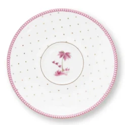 Pip Studio Espresso Tasse & Untertasse Jolie Punkte goldfarben rosa