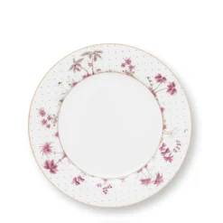 Pip Studio Frühstücksteller Jolie Punkte goldfarben rosa 21 cm